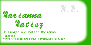 marianna matisz business card